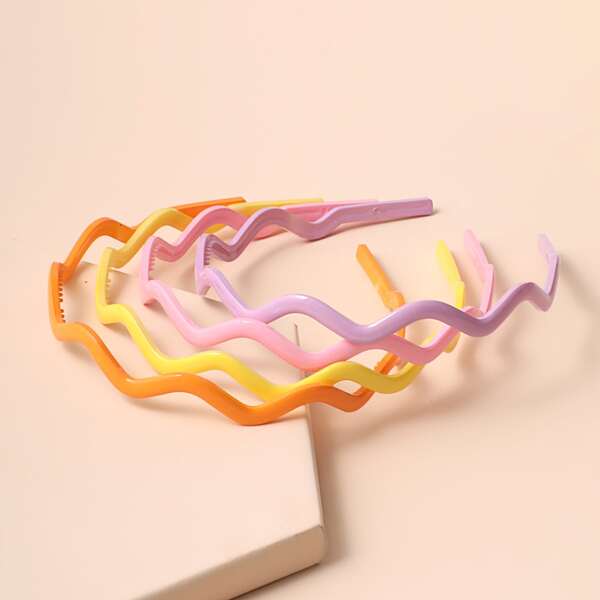 

4pcs Colorful Hair Hoop, Multicolor