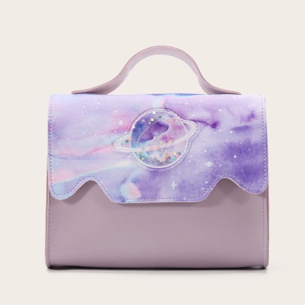 

Dreamy Sky Pattern Satchel Bag, Purple