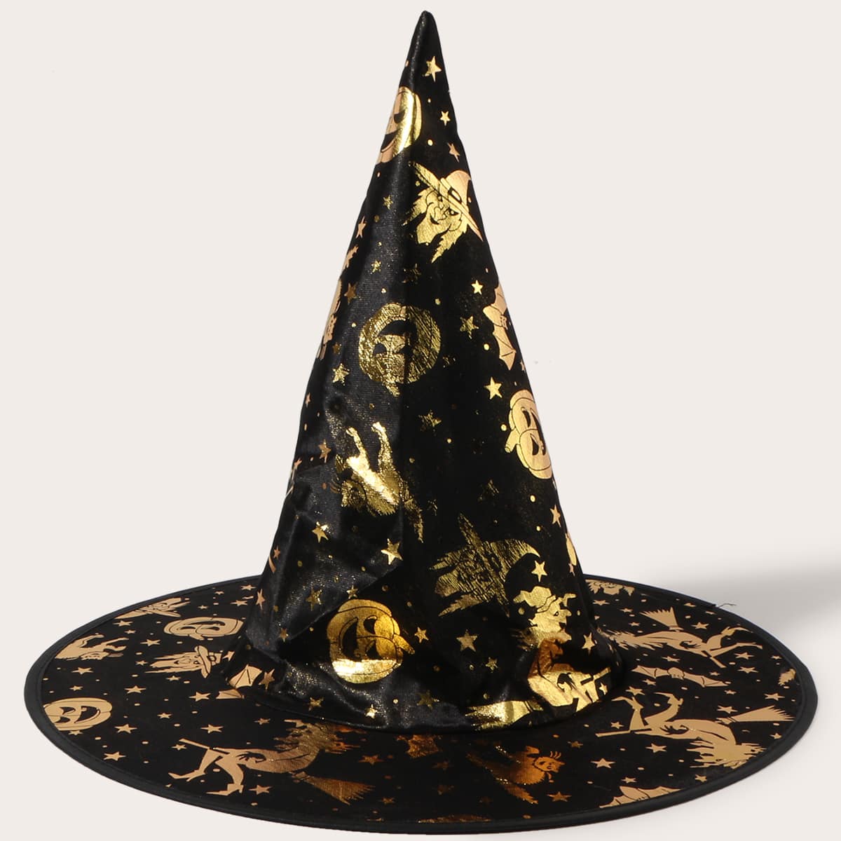 

Halloween Pumpkin Pattern Witch Hat, Black