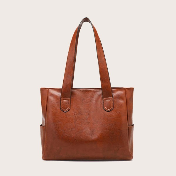 

Minimalist Large Capacity Tote Bag, Brown