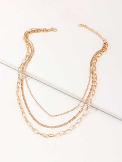 1件女童金链项链，适合日常装饰