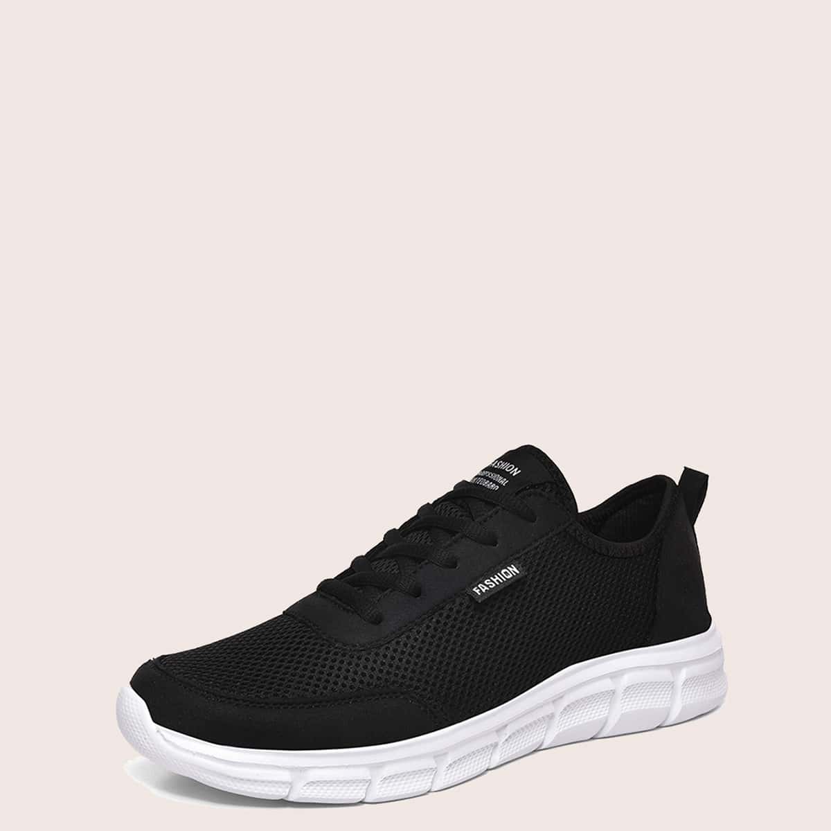 

Guys Lace-up Front Wide Fit Sneakers, Black