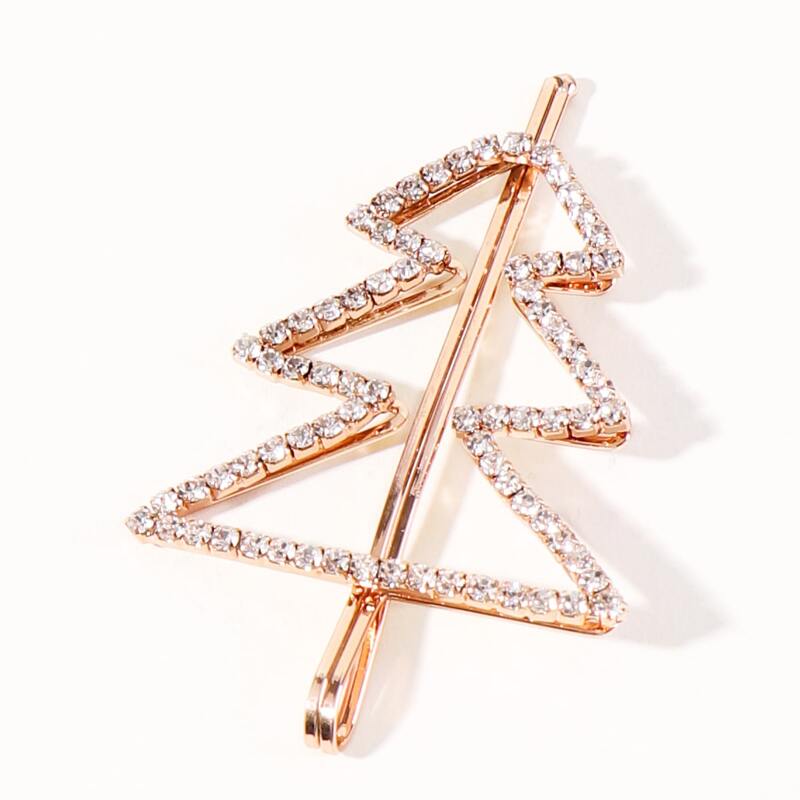 

Rhinestone Tree Design Bobby Pin, Gold