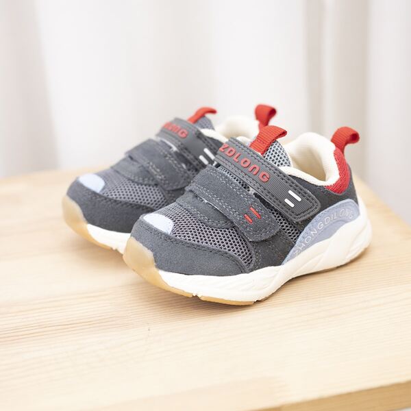

Toddler Boys Letter Graphic Velcro Strap Sneakers, Dark grey