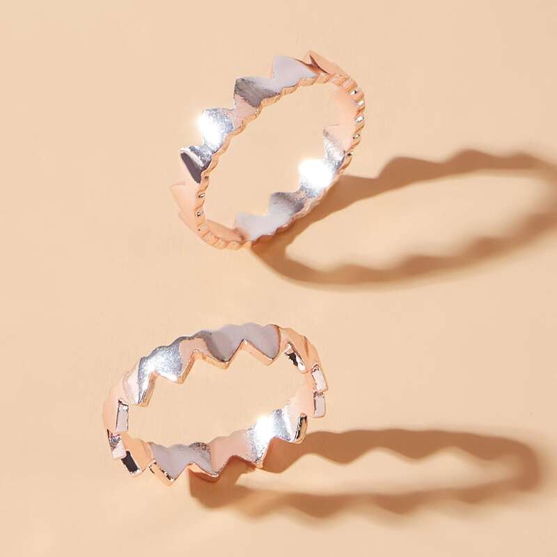 

2pcs Scallop Trim Ring, Gold