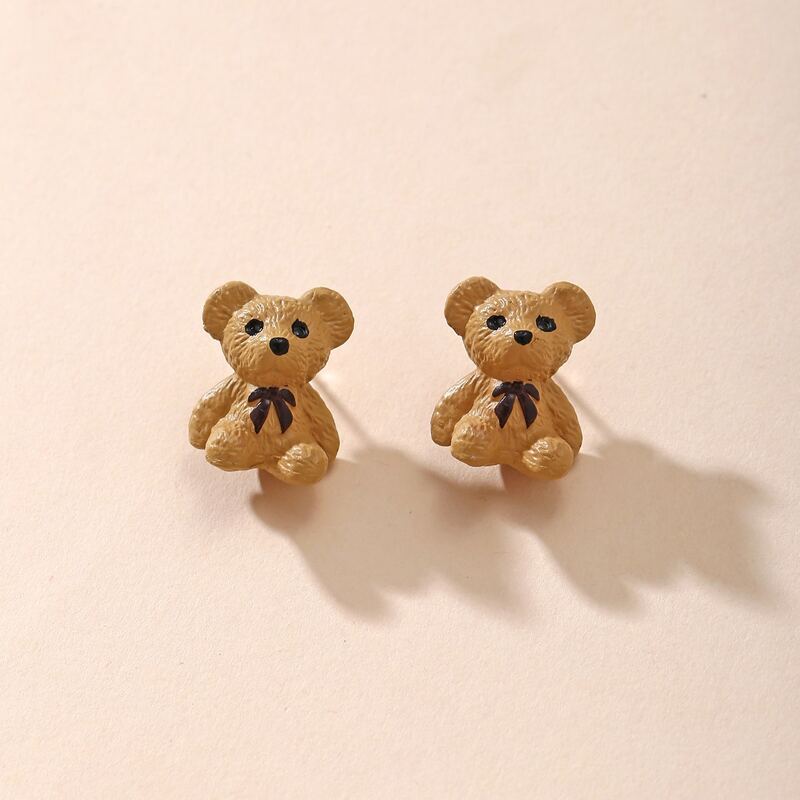 

Bear Shaped Stud Earrings, Camel