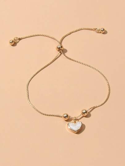 سوار الخرز بشكل قلب هدية عيد الحب، للأم، يوم الأم