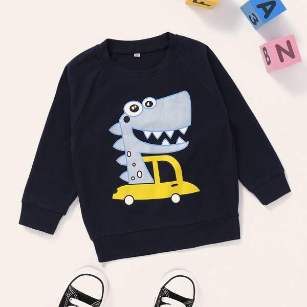 

Toddler Boys Cartoon Graphic Sweatshirt, Navy blue