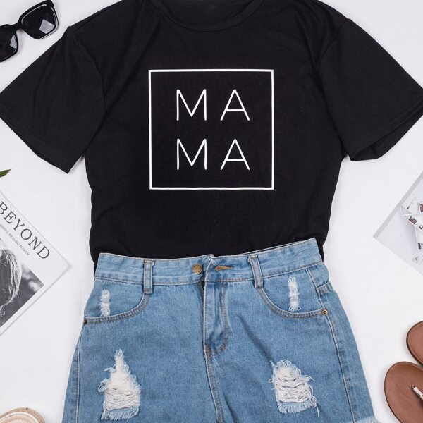 

Plus Letter Graphic Short Sleeve Tee, Black