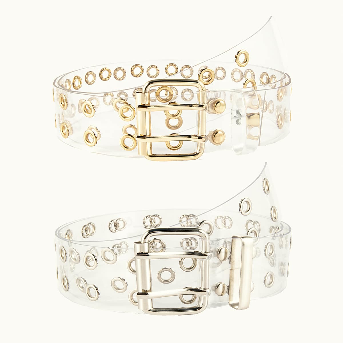 

2pcs Clear Eyelet Belt