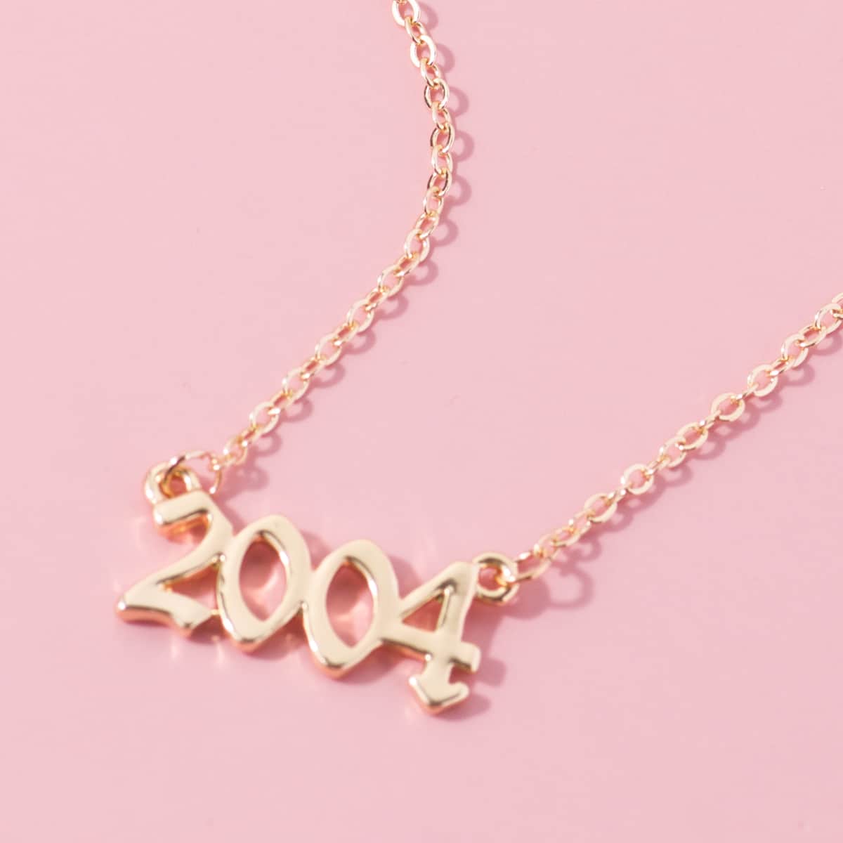 

Number Charm Chain Necklace, Gold