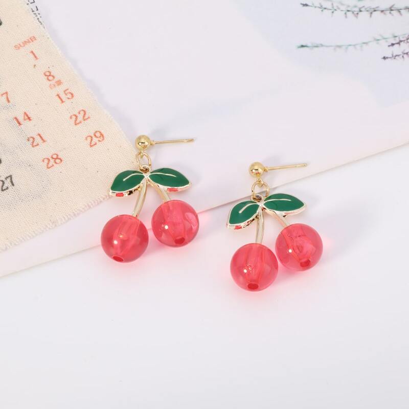 

Cherry Charm Drop Earrings, Multicolor