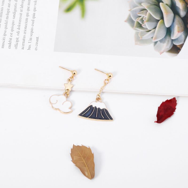 

Cloud & Mountain Drop Earrings, Multicolor