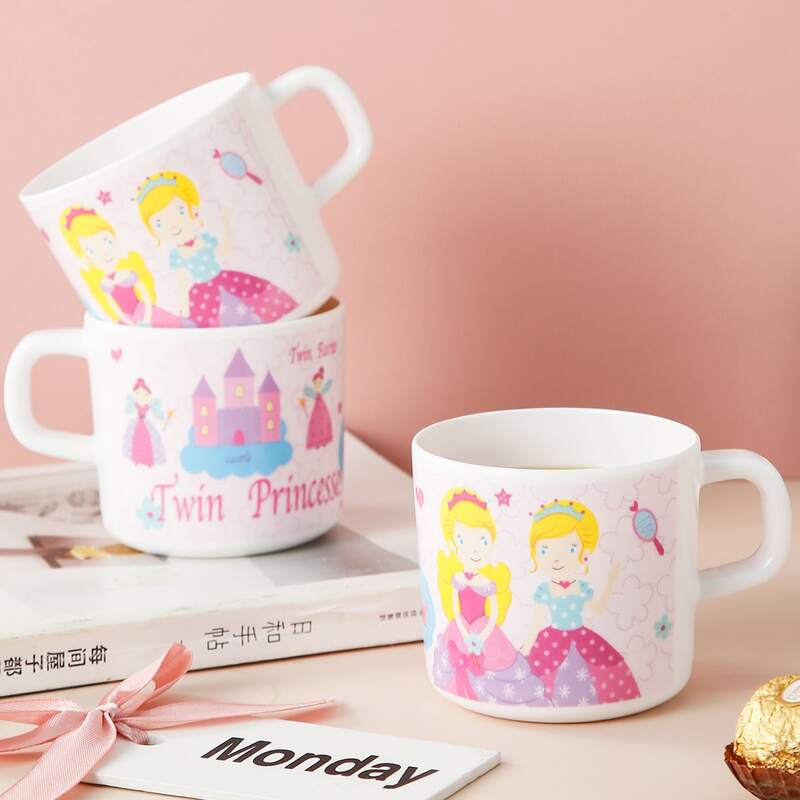 

1pc Cartoon Girl Print Cup, Multicolor