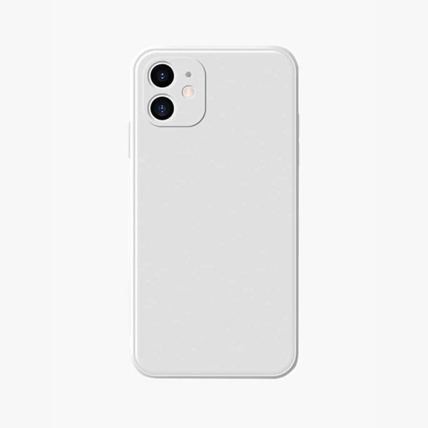 

1pc Solid iPhone Case, White