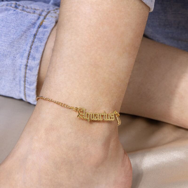 

Letter Constellation Anklet, Gold