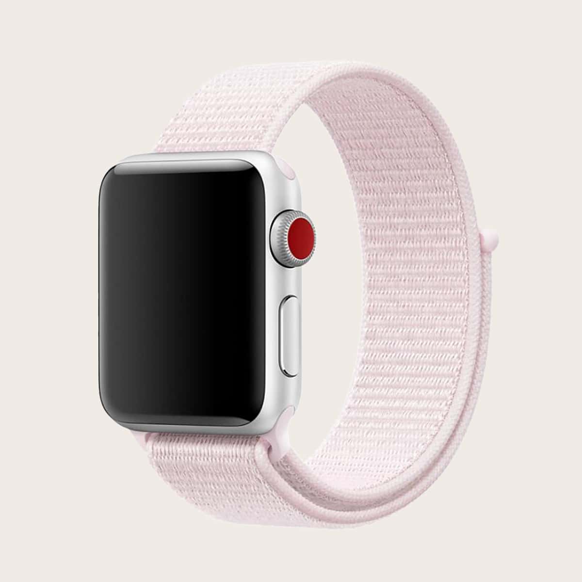 

1pc Nylon Loop-back iWatch Band, Pink