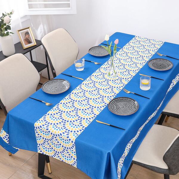 

Graphic Print Tablecloth, Multicolor
