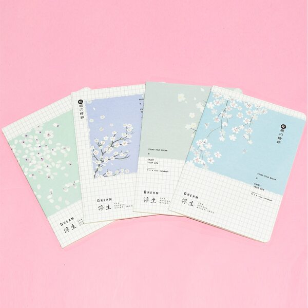 

1pack Flower Print Cover Random Notebook, Multicolor