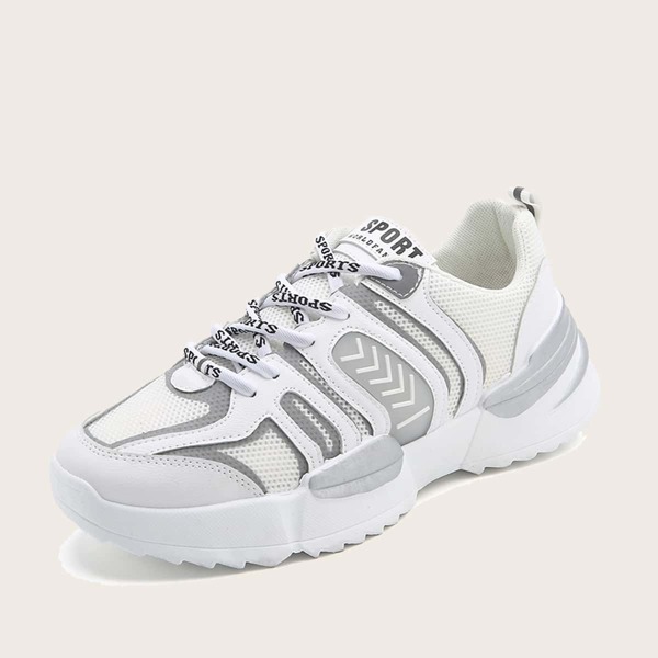 

Men Lace-up Front Wide Fit Chunky Sneakers, Grey