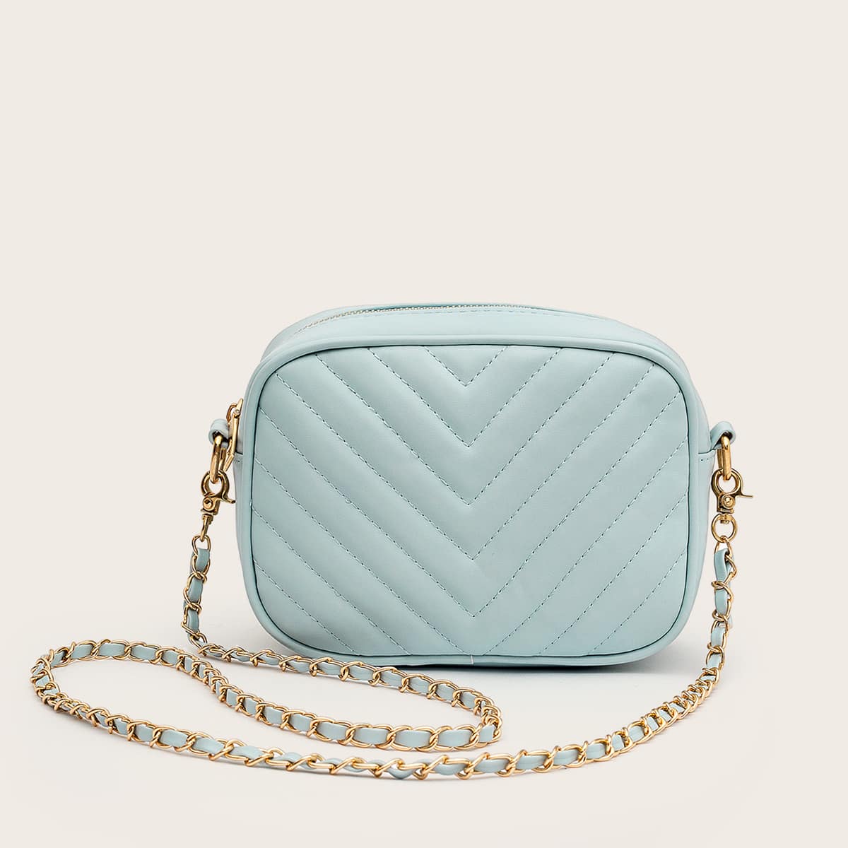 

Chevron Graphic Crossbody Bag, Baby blue