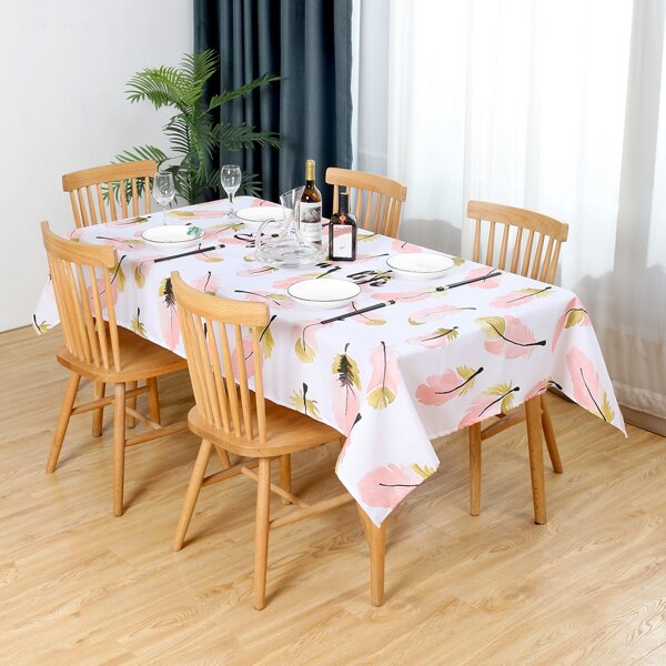 

Feather Print Tablecloth, Multicolor