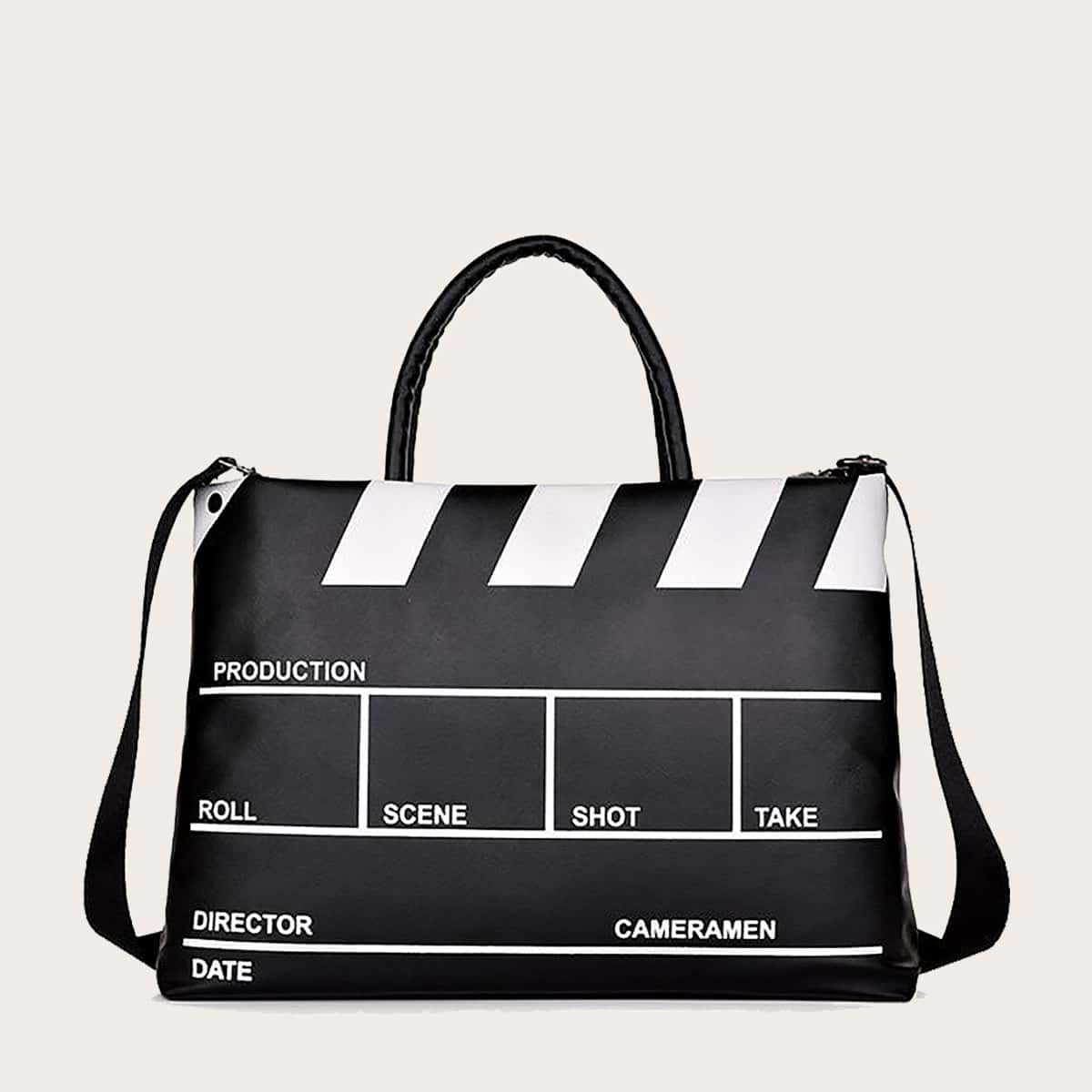 

Guys Letter Graphic Briefcase, Black