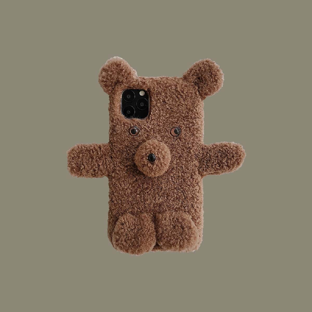 

Bear Fluffy iPhone Case, Brown