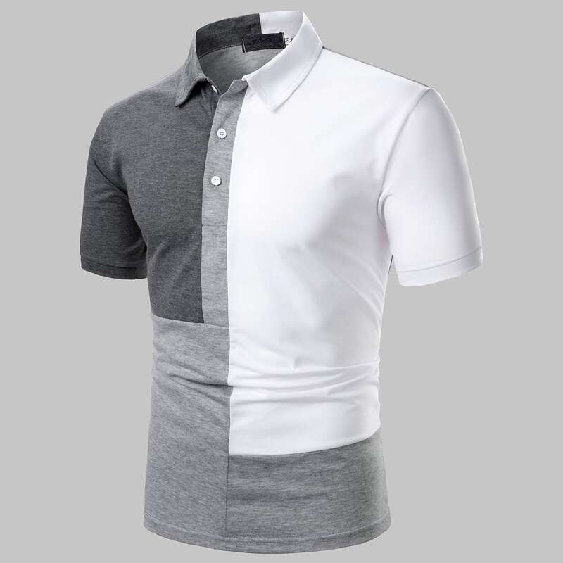 

Guys Button Front Colorblock Polo Shirt, Multicolor