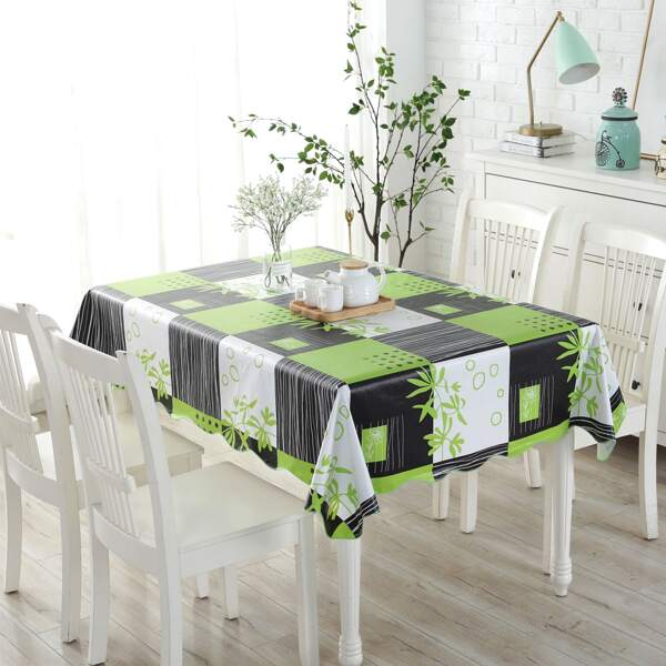 

Plant Print Tablecloth, Multicolor