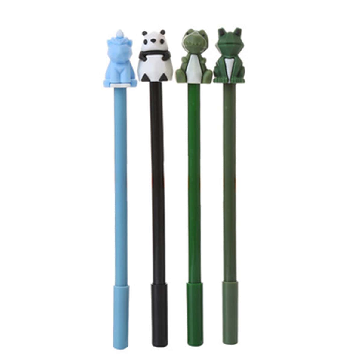 

4pcs Cartoon Gel Pen, Black