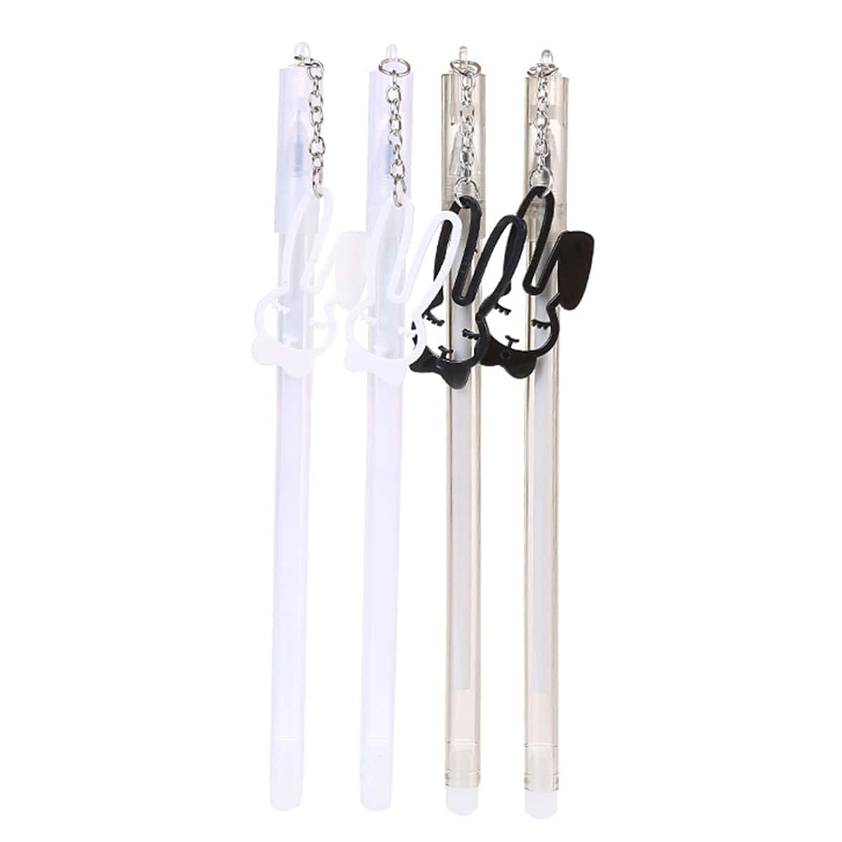 

4pcs Cartoon Rabbit Gel Pen, Black