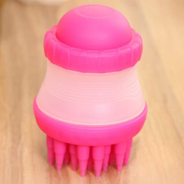 

1pc Dog Bath Brush, Pink