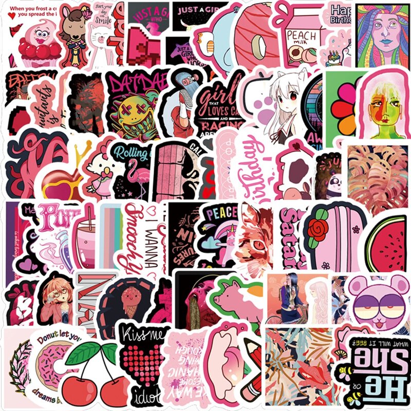 

72pcs Cartoon Sticker, Multicolor