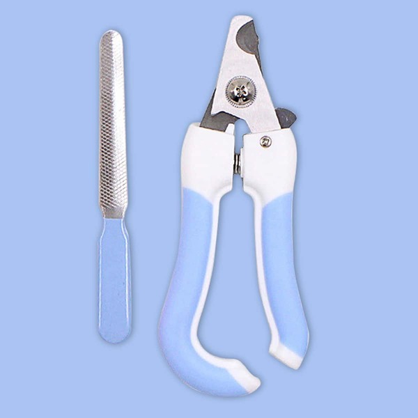 

1pc Cat Nail Clipper & 1pc Nail File, Blue