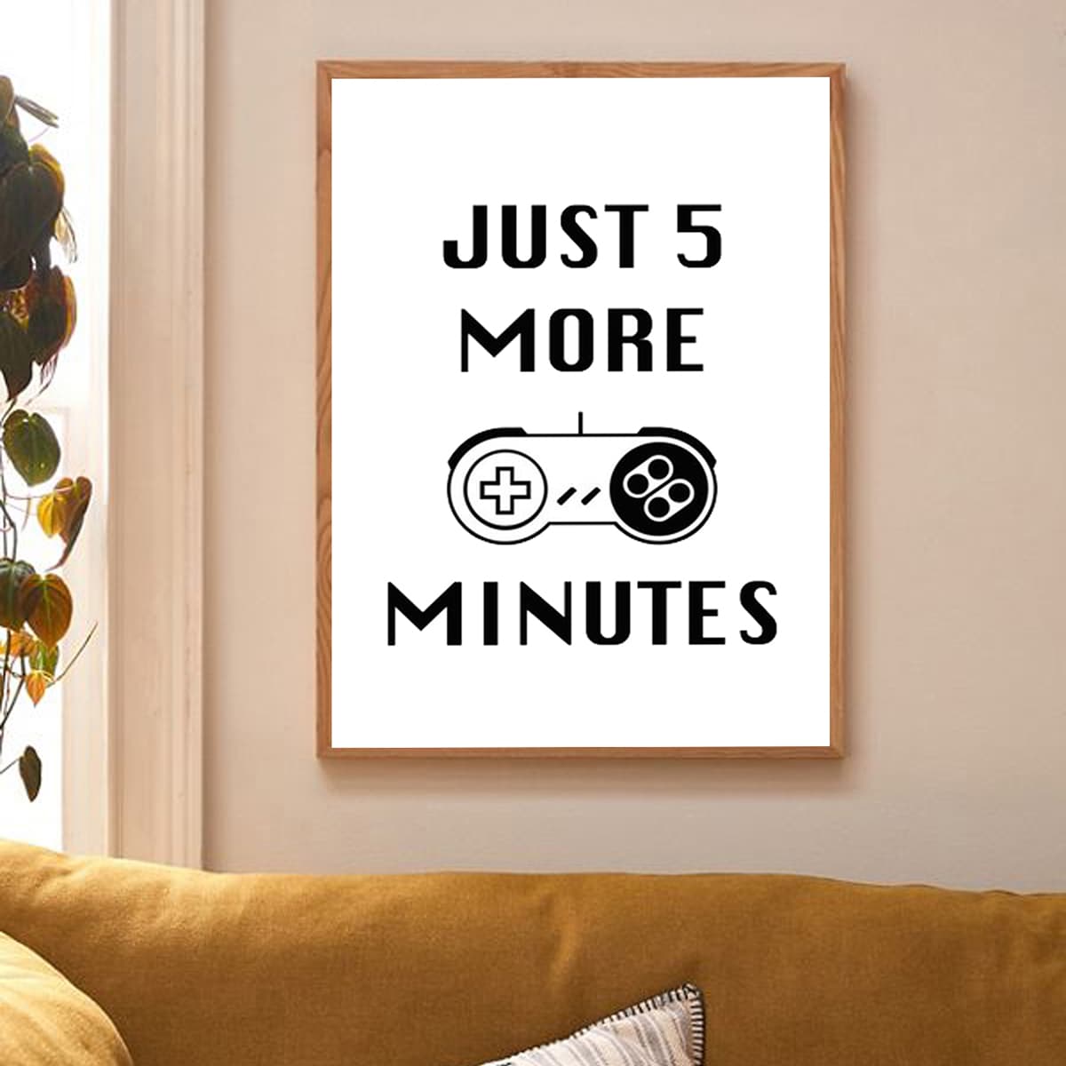 

Slogan Graphic Wall Painting Without Frame, White