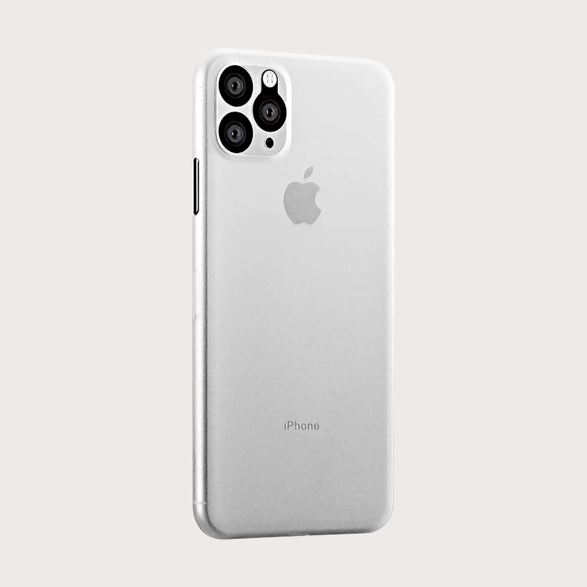

1pc Minimalist iPhone Case, White