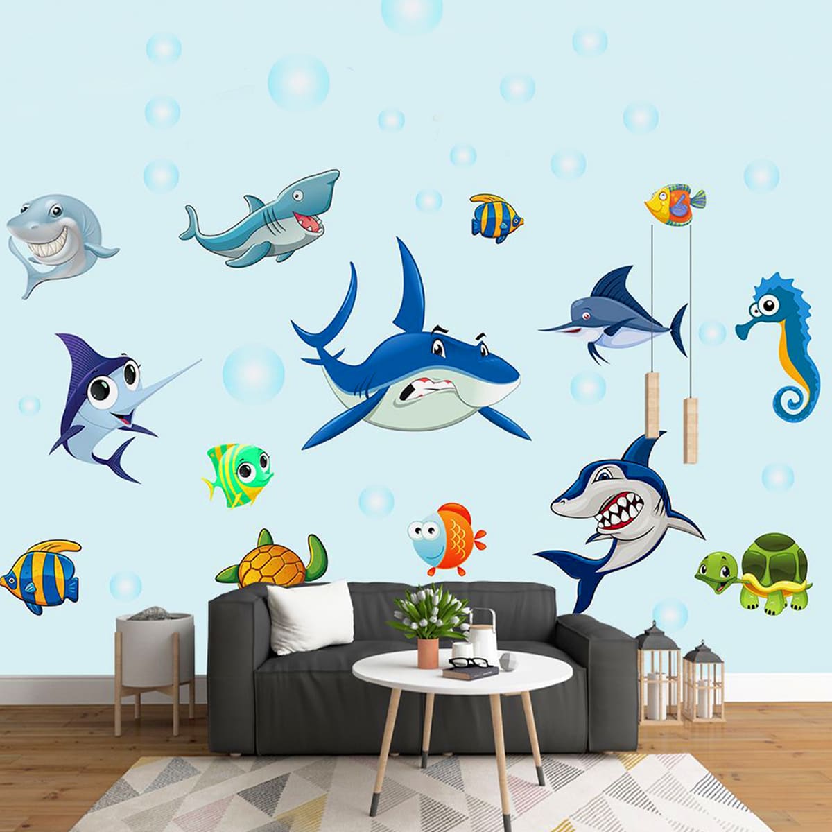 

Kids Cartoon Graphic Wall Sticker, Multicolor