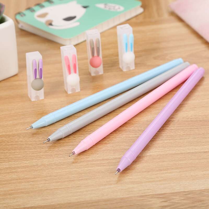 

4pcs Cartoon Gel Pen, Black