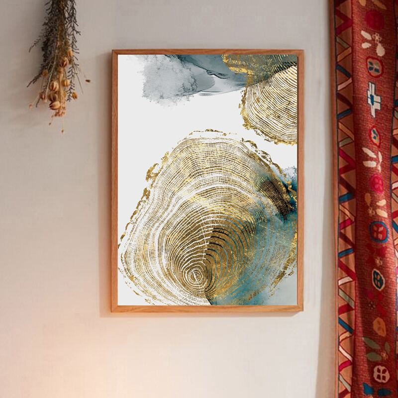 

Wood Grain Pattern Wall Painting Without Frame, Multicolor