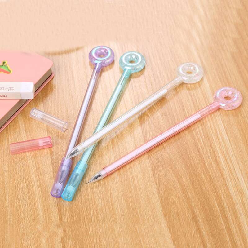 

4pcs Glitter Gel Pen, Black
