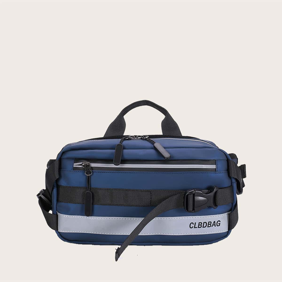 

Guys Letter Graphic Sling Bag, Blue