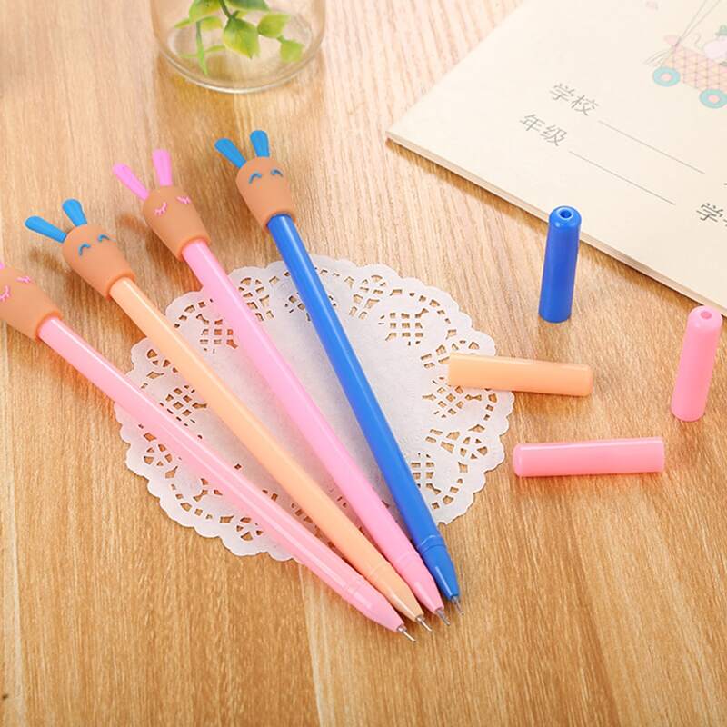 

4pcs Cartoon Gel Pen, Black