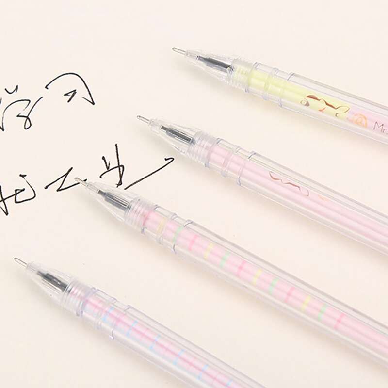 

4pcs Cartoon Ear Gel Pen, Black