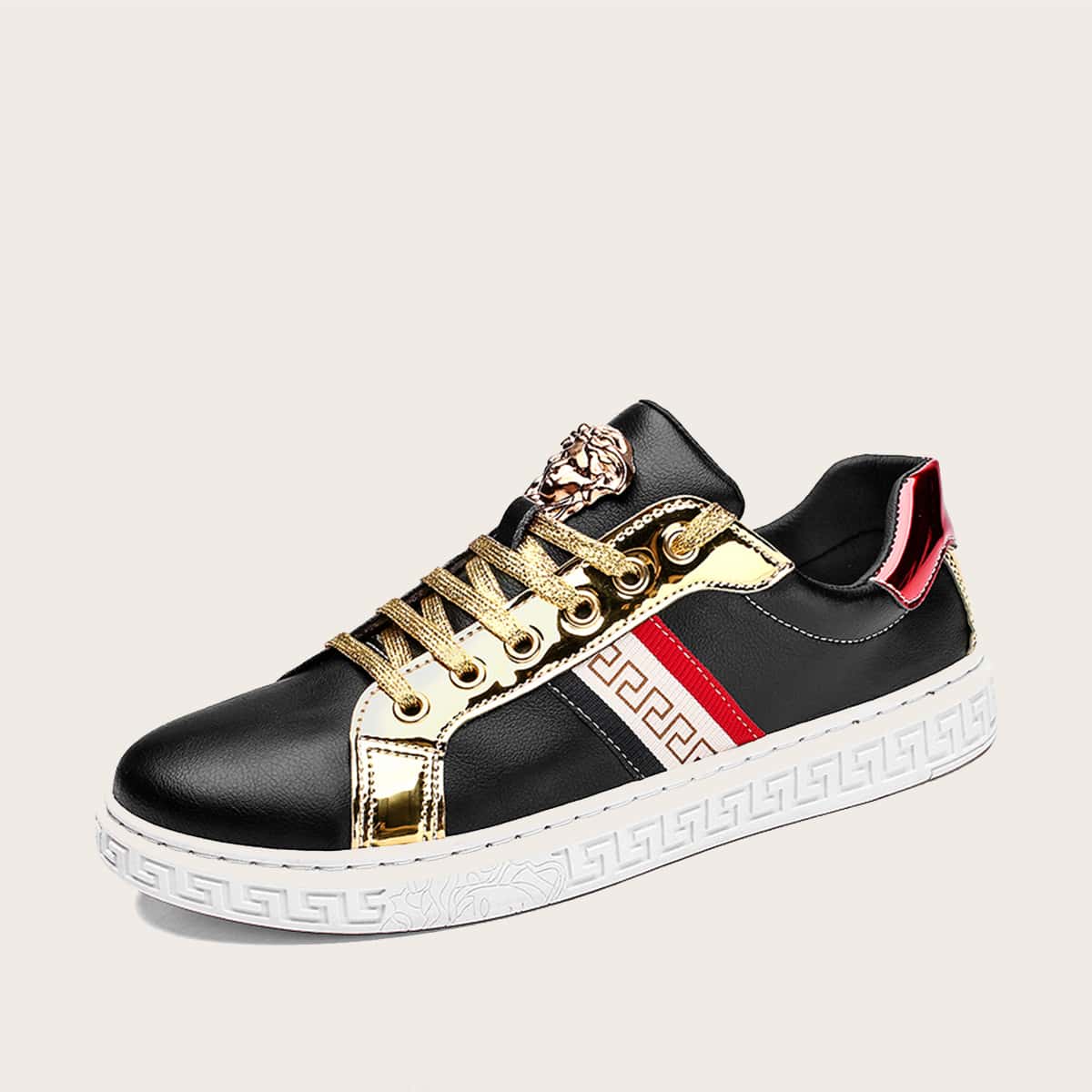 

Guys Lace-up Front Wide Fit Skate Shoes, Black