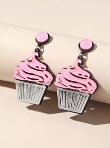 蛋糕吊墜耳墜 - 彩色 - 查看 1