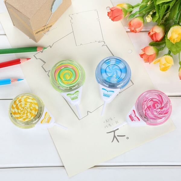

1pc Lollipop Shaped Random Pencil Sharpener, Multicolor