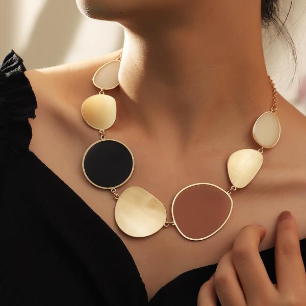 

Geometric Disc String Necklace, Multicolor