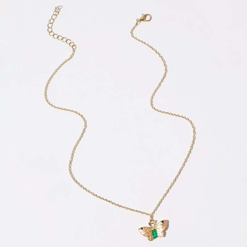 

Butterfly Pendant Necklace, Gold