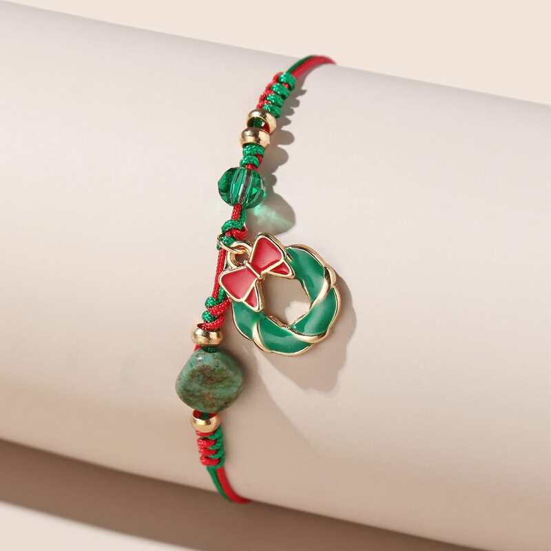 

Christmas Bell Decor String Bracelet, Multicolor